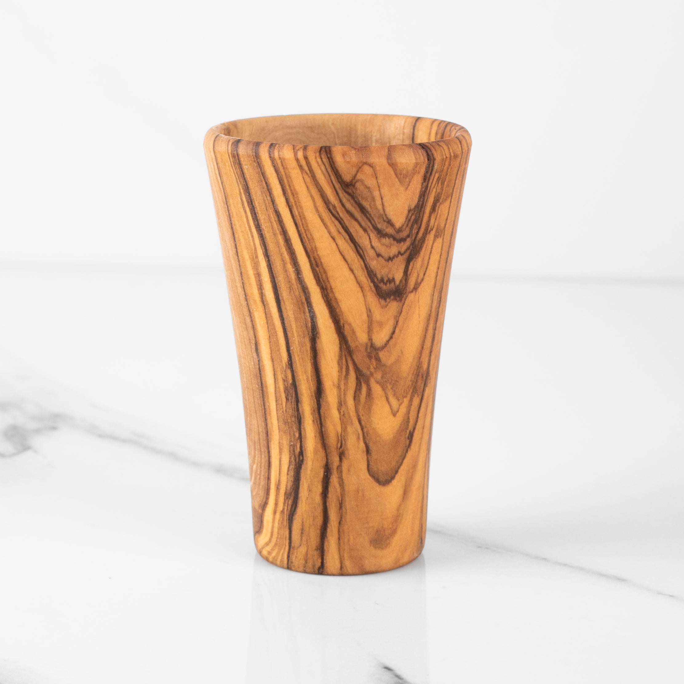 Medium Olive Wood Goblet – Stemless Wooden Drinking Cup, Handmade - ArtisRaw